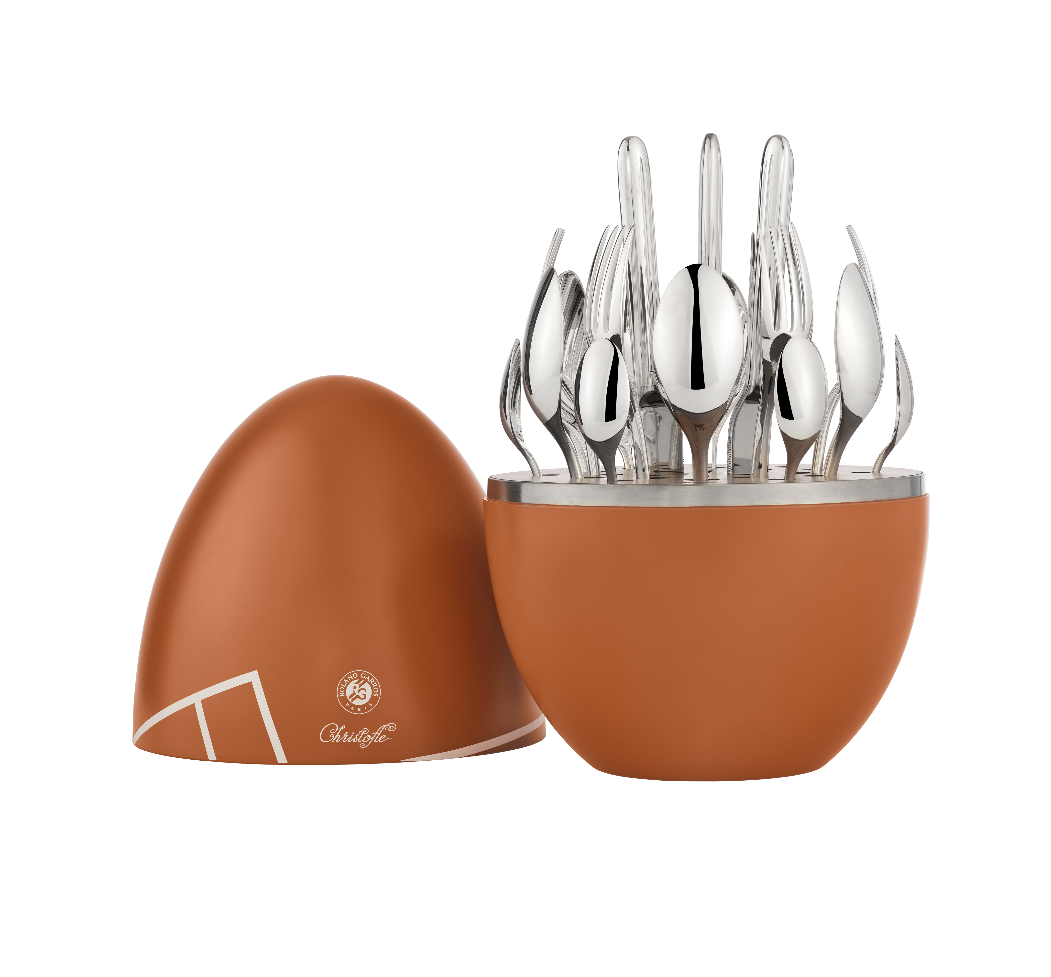 MOOD ROLAND GARROS - 24-Piece Silver-Plated Flatware Set